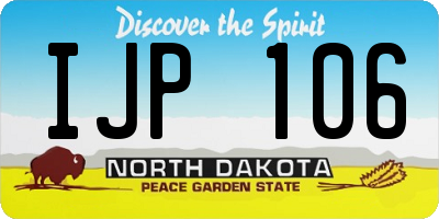 ND license plate IJP106