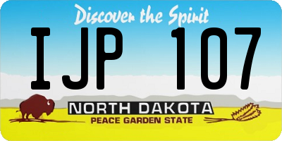 ND license plate IJP107