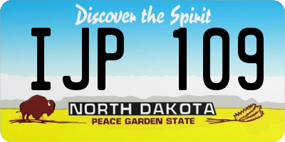 ND license plate IJP109