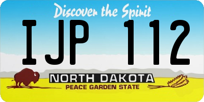 ND license plate IJP112