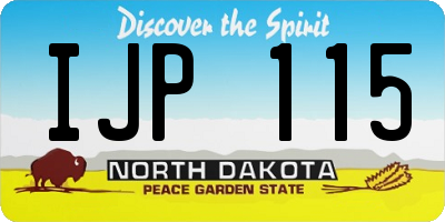 ND license plate IJP115