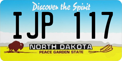 ND license plate IJP117
