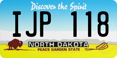 ND license plate IJP118