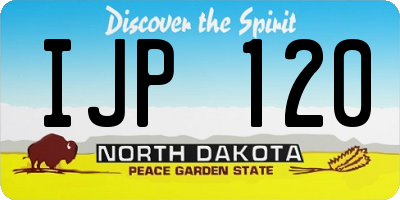 ND license plate IJP120