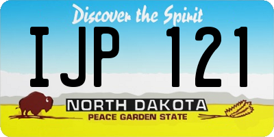 ND license plate IJP121