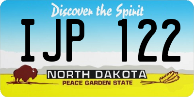 ND license plate IJP122