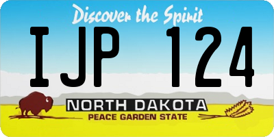 ND license plate IJP124