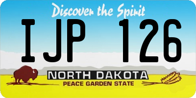 ND license plate IJP126