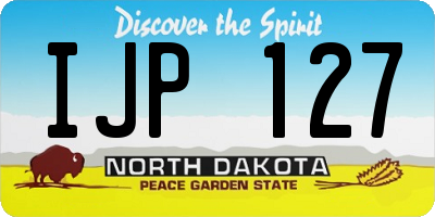 ND license plate IJP127
