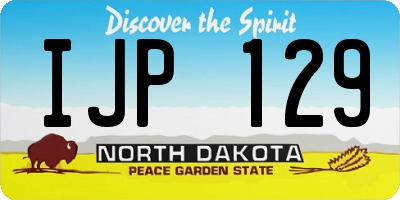 ND license plate IJP129