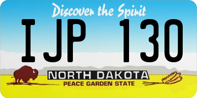 ND license plate IJP130