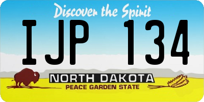ND license plate IJP134