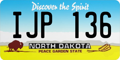 ND license plate IJP136