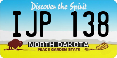 ND license plate IJP138
