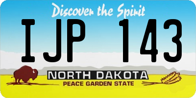 ND license plate IJP143