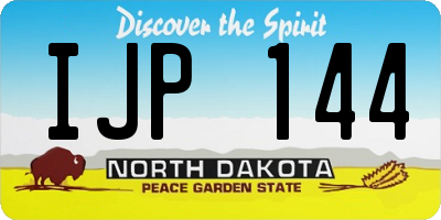 ND license plate IJP144