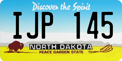 ND license plate IJP145