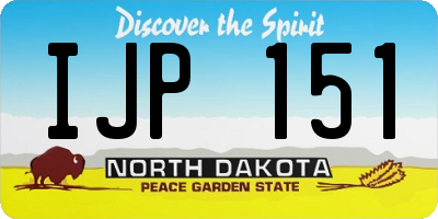 ND license plate IJP151