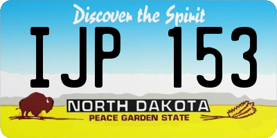 ND license plate IJP153