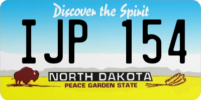 ND license plate IJP154