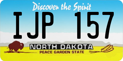 ND license plate IJP157
