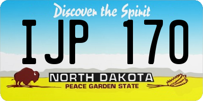 ND license plate IJP170