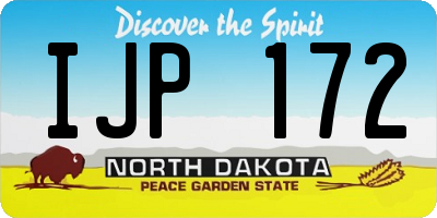 ND license plate IJP172
