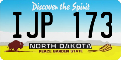 ND license plate IJP173