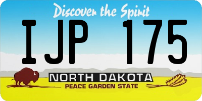 ND license plate IJP175