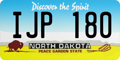 ND license plate IJP180