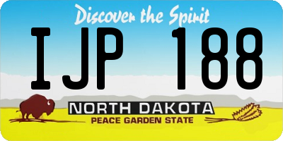 ND license plate IJP188