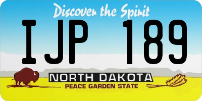 ND license plate IJP189