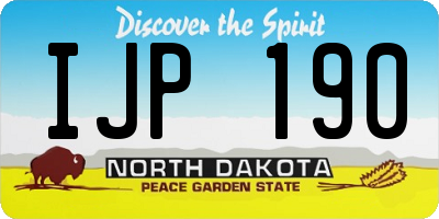 ND license plate IJP190