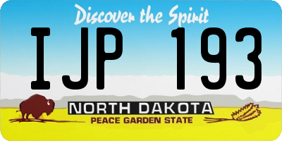 ND license plate IJP193