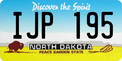 ND license plate IJP195
