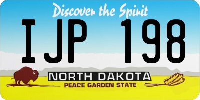 ND license plate IJP198