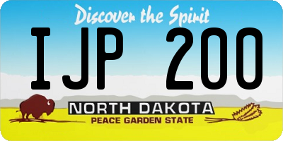 ND license plate IJP200