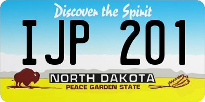 ND license plate IJP201