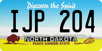 ND license plate IJP204