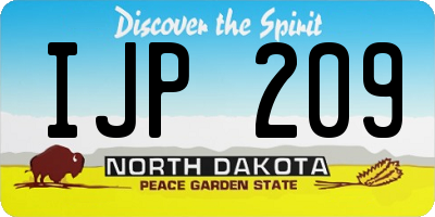 ND license plate IJP209