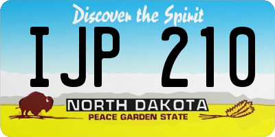 ND license plate IJP210