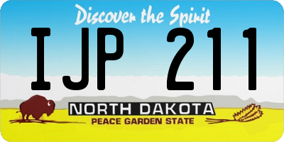 ND license plate IJP211