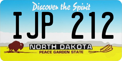 ND license plate IJP212