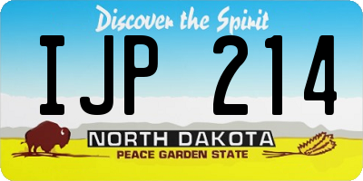 ND license plate IJP214