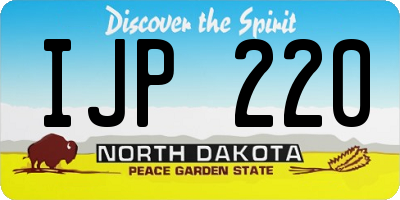ND license plate IJP220
