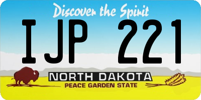 ND license plate IJP221
