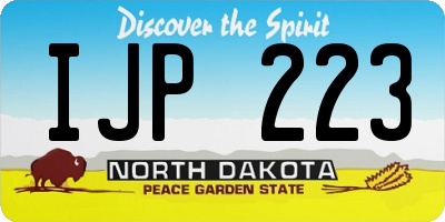 ND license plate IJP223