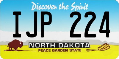 ND license plate IJP224