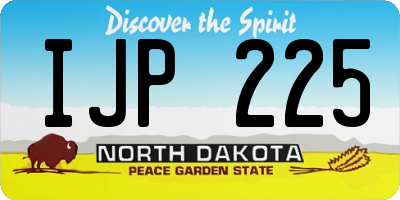 ND license plate IJP225