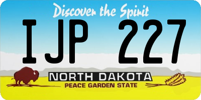 ND license plate IJP227